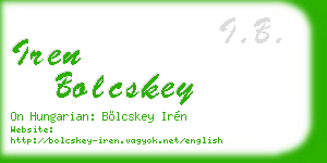 iren bolcskey business card